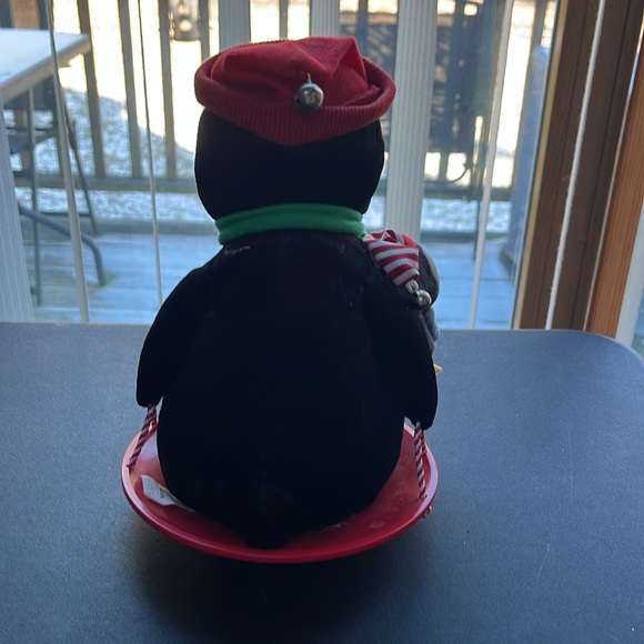 Hallmark Jingle Snow Time Pal Plush Penguin Sled Sings Talk & Moves - Picture 3 of 7